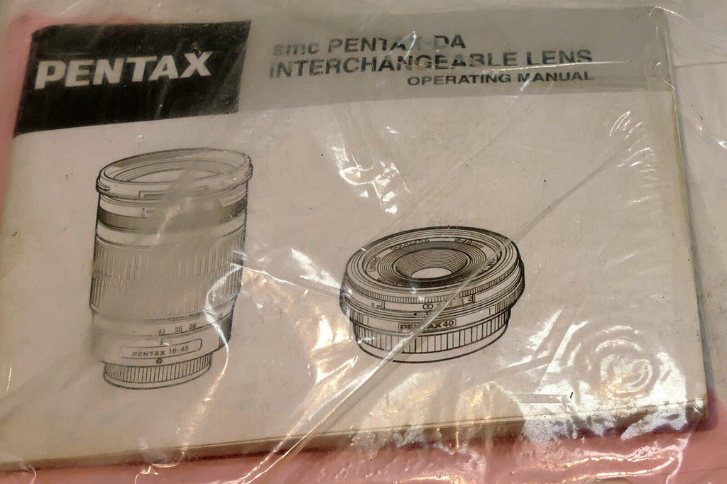 Pentax 16-45mm f4 40mm f2.8 DA SMC Lens Guide Manual Instructions (EN)