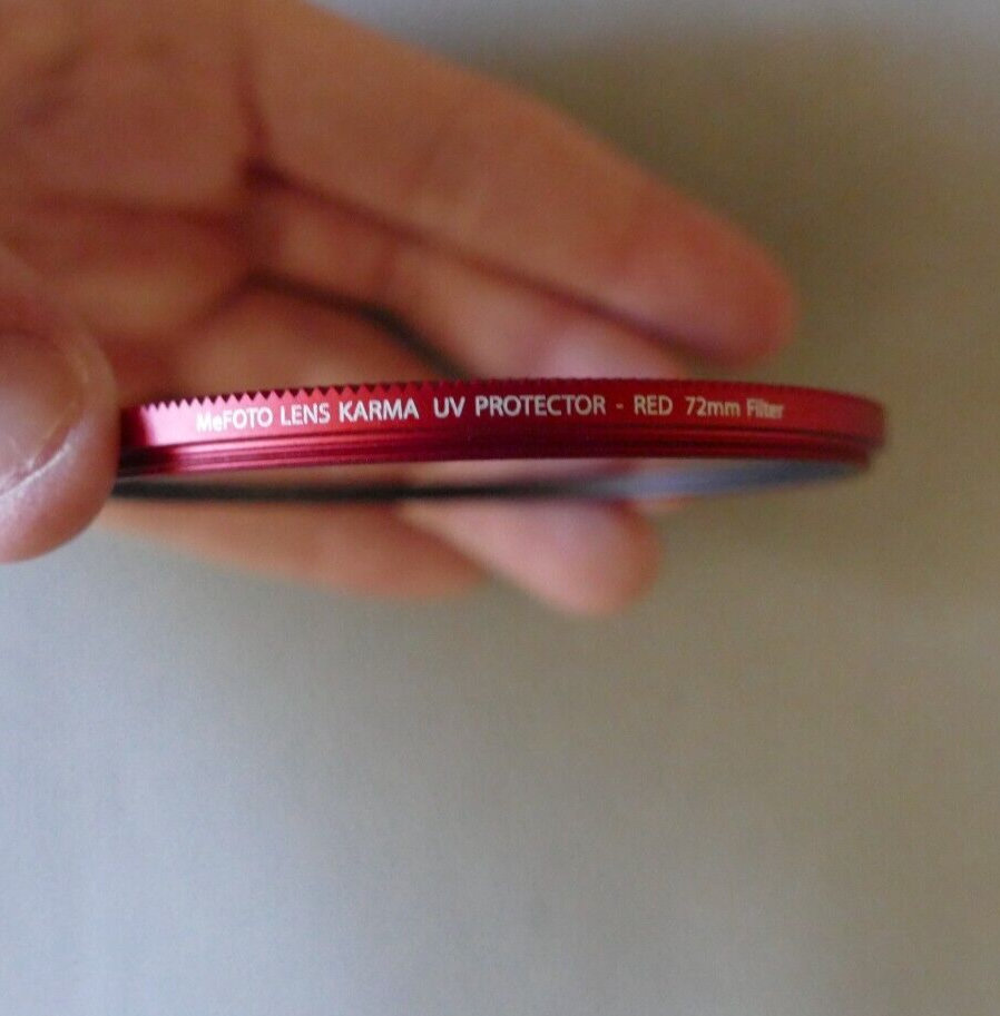 MeFOTO 72mm Lens Karma UV Protector Red Filter Red Thin profile Wide angle