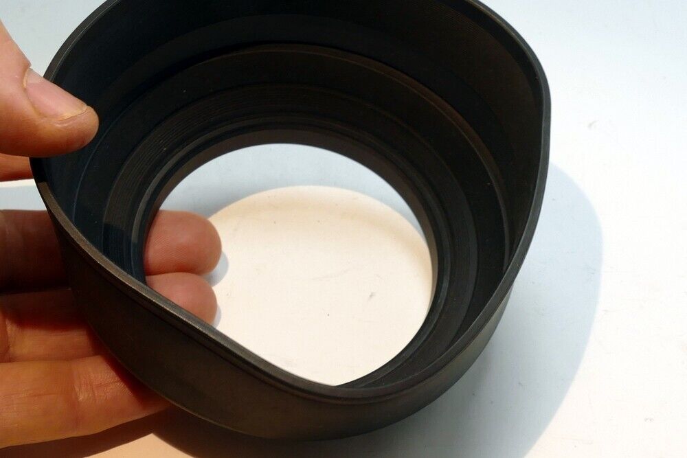 77mm Rubber Lens Hood Shade threaded telephoto with red ring