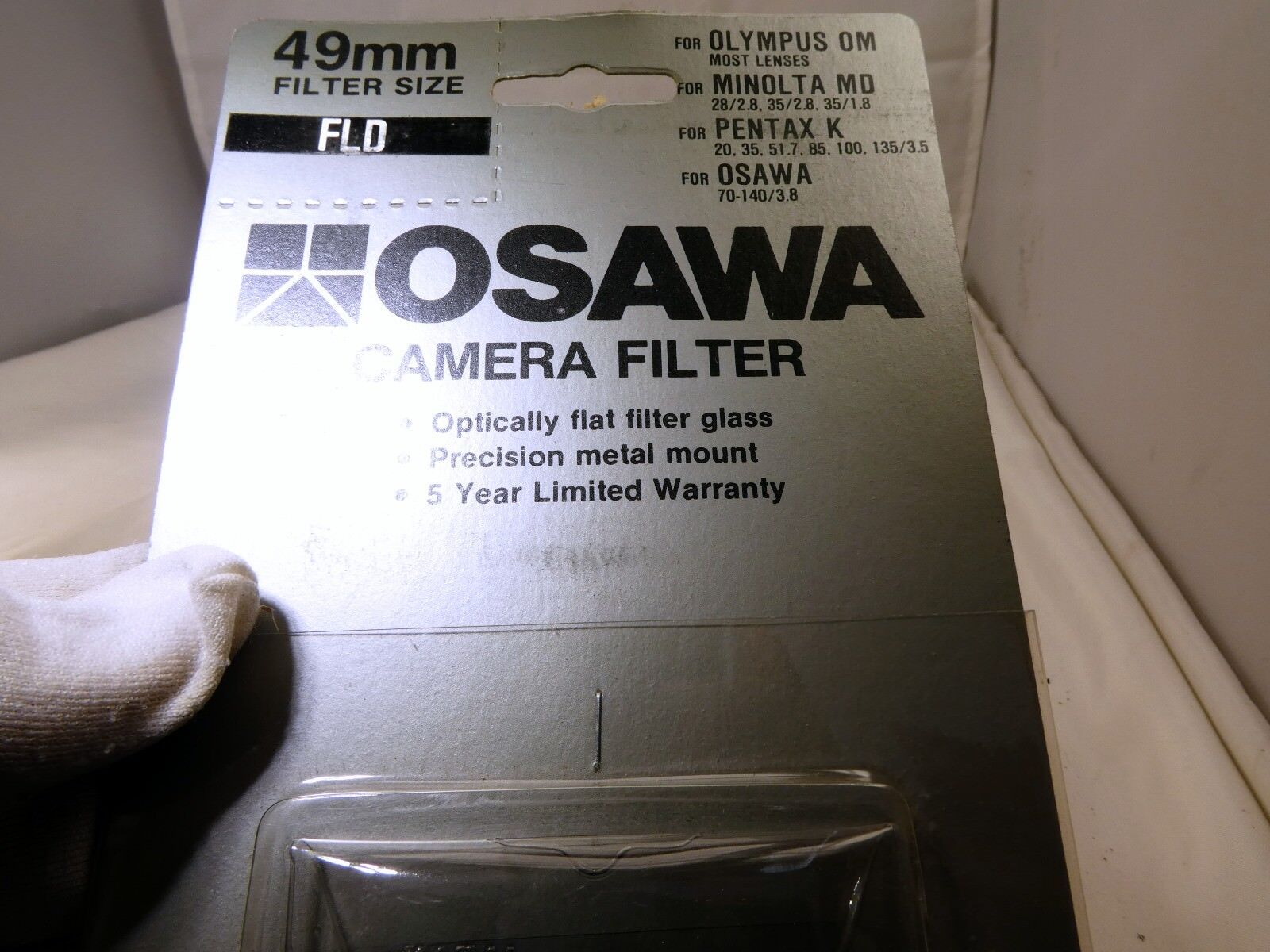 Osawa FL-D 49mm Lens Filter Fluorescent to Daylight  FLD