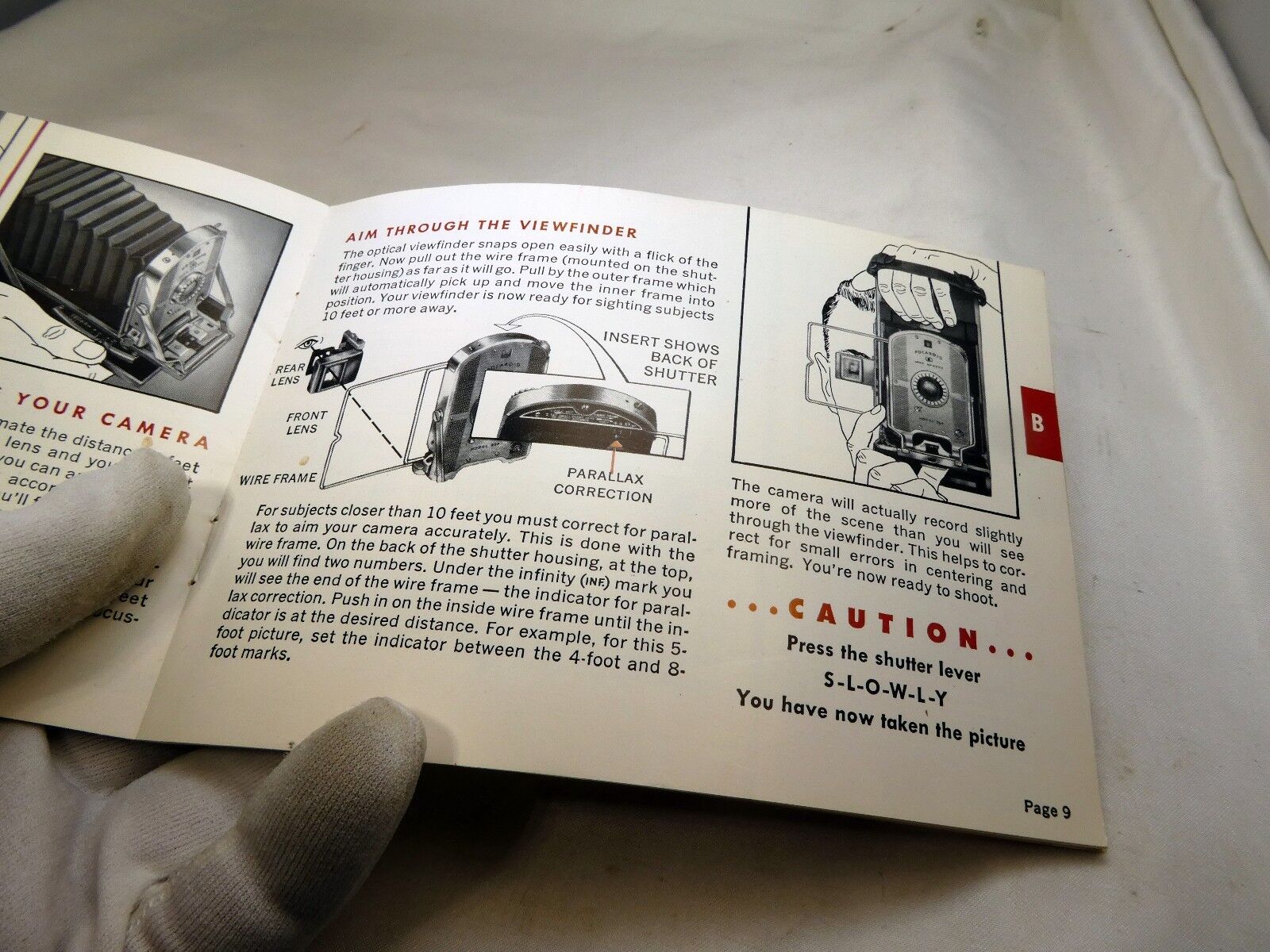 Polaroid speedliner Land 95A Camera Instructions Manual Guide  English EN