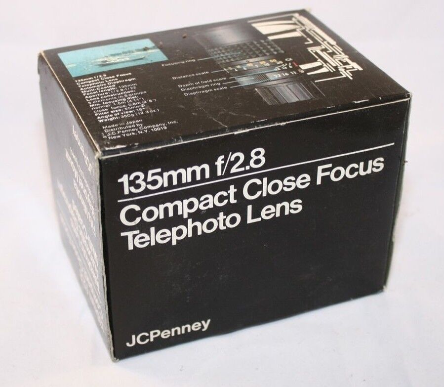 Empty  Box with foam for JCPenney Lens 135mm F/2.8 Lens   (EN) JC  Penney