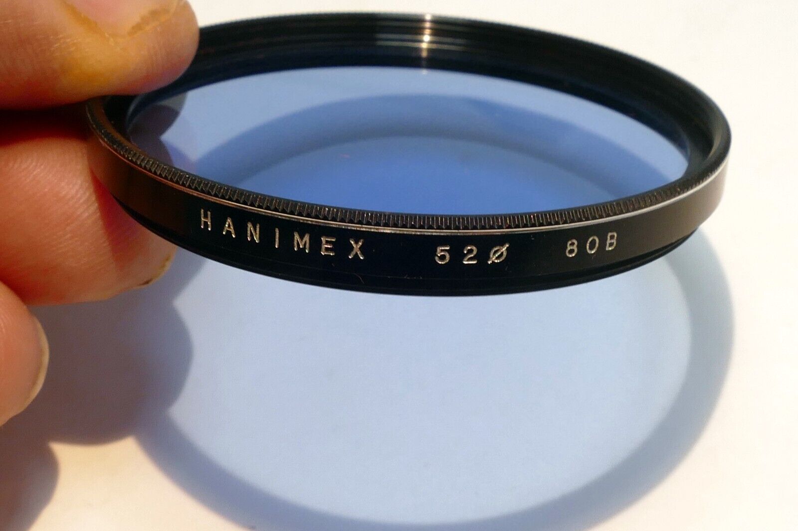 Hanimex 52mm Filter  80B  Blue made in Japan