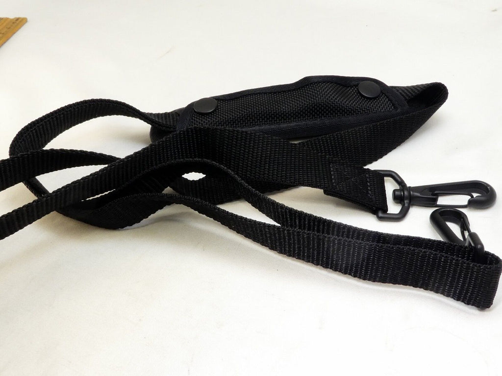 Black Neck Shoulder Strap for camera case Nylon Sturdy with Metal Clips