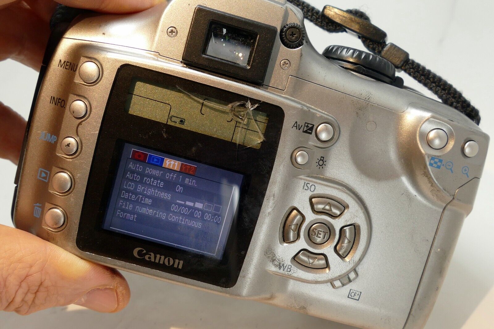 Canon EOS 300D 6MP Digital REBEL SLR Camera - works, but LCD cracked