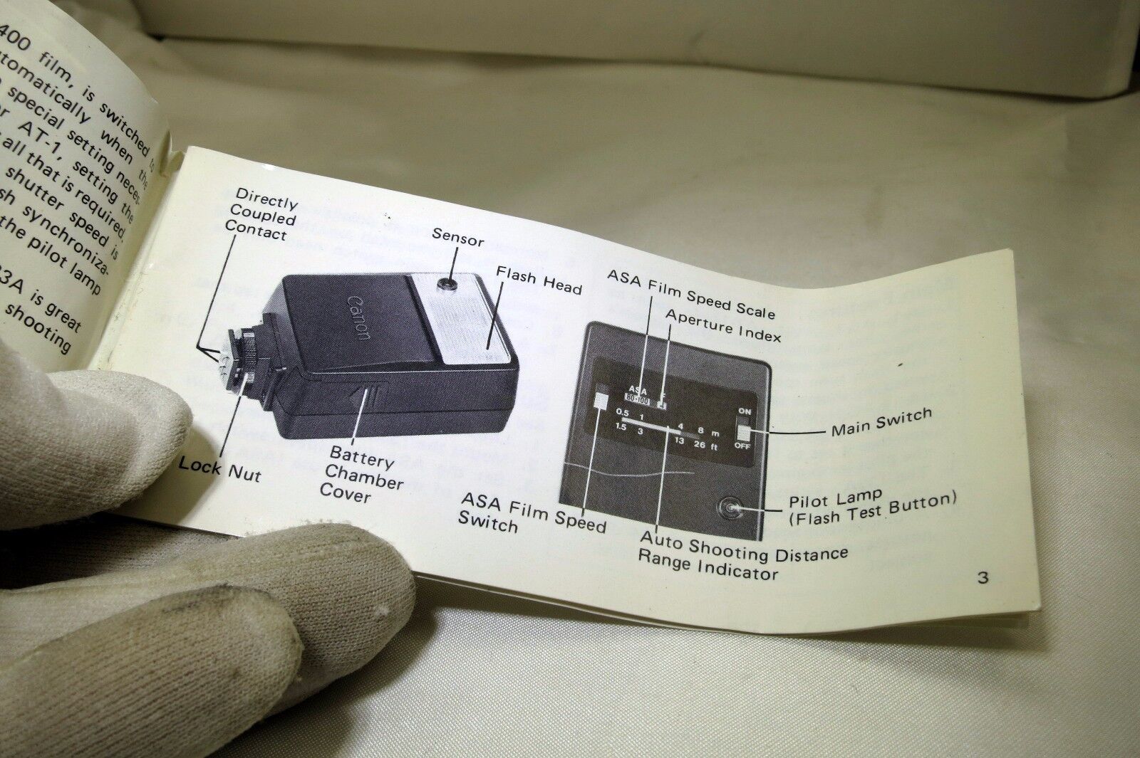 Canon Speedlight 133A flash Instructions manual Guide