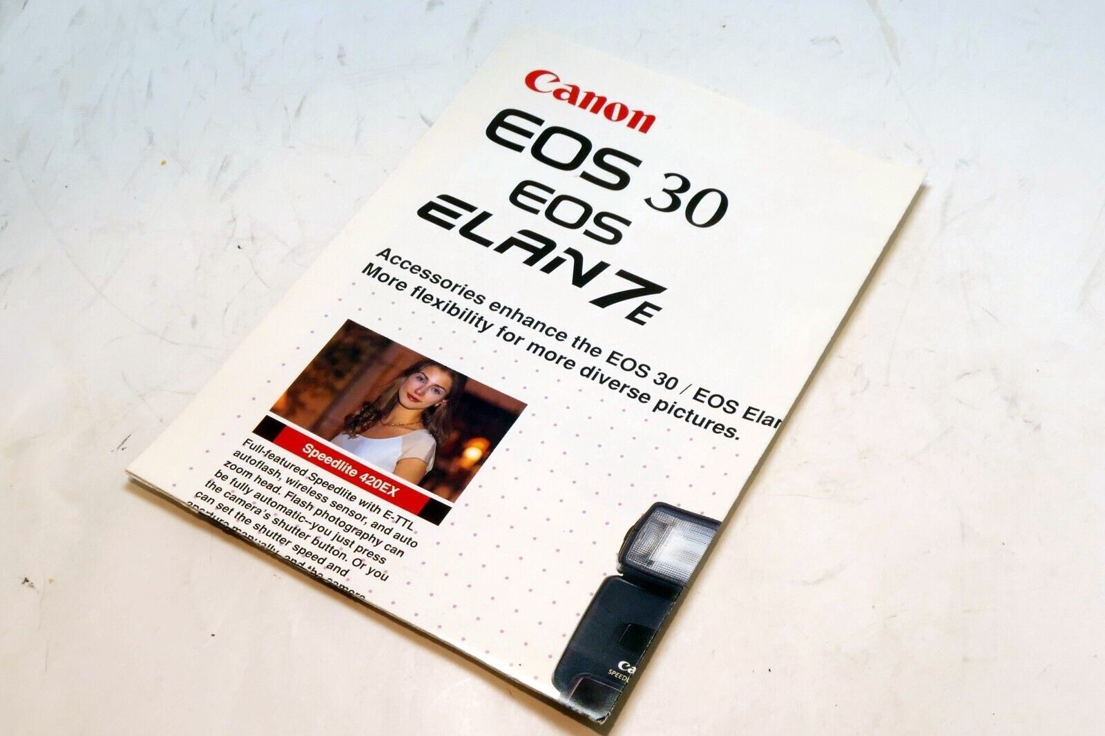Canon EOS 30 Elan 7E Camera Brochure Accessory list
