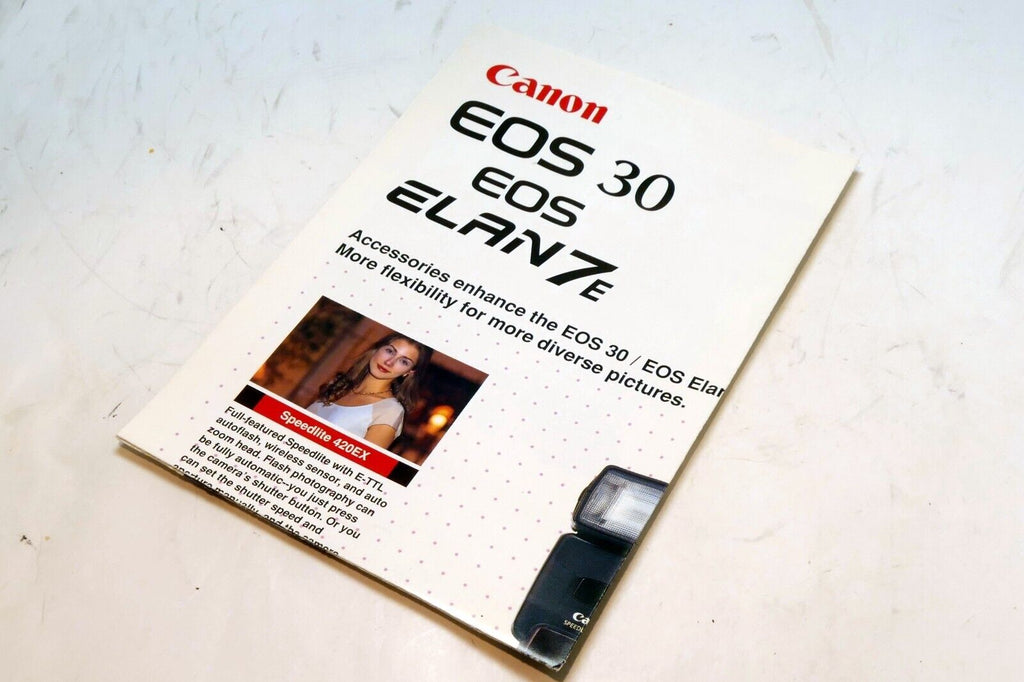 Canon EOS 30 Elan 7E Camera Brochure Accessory list