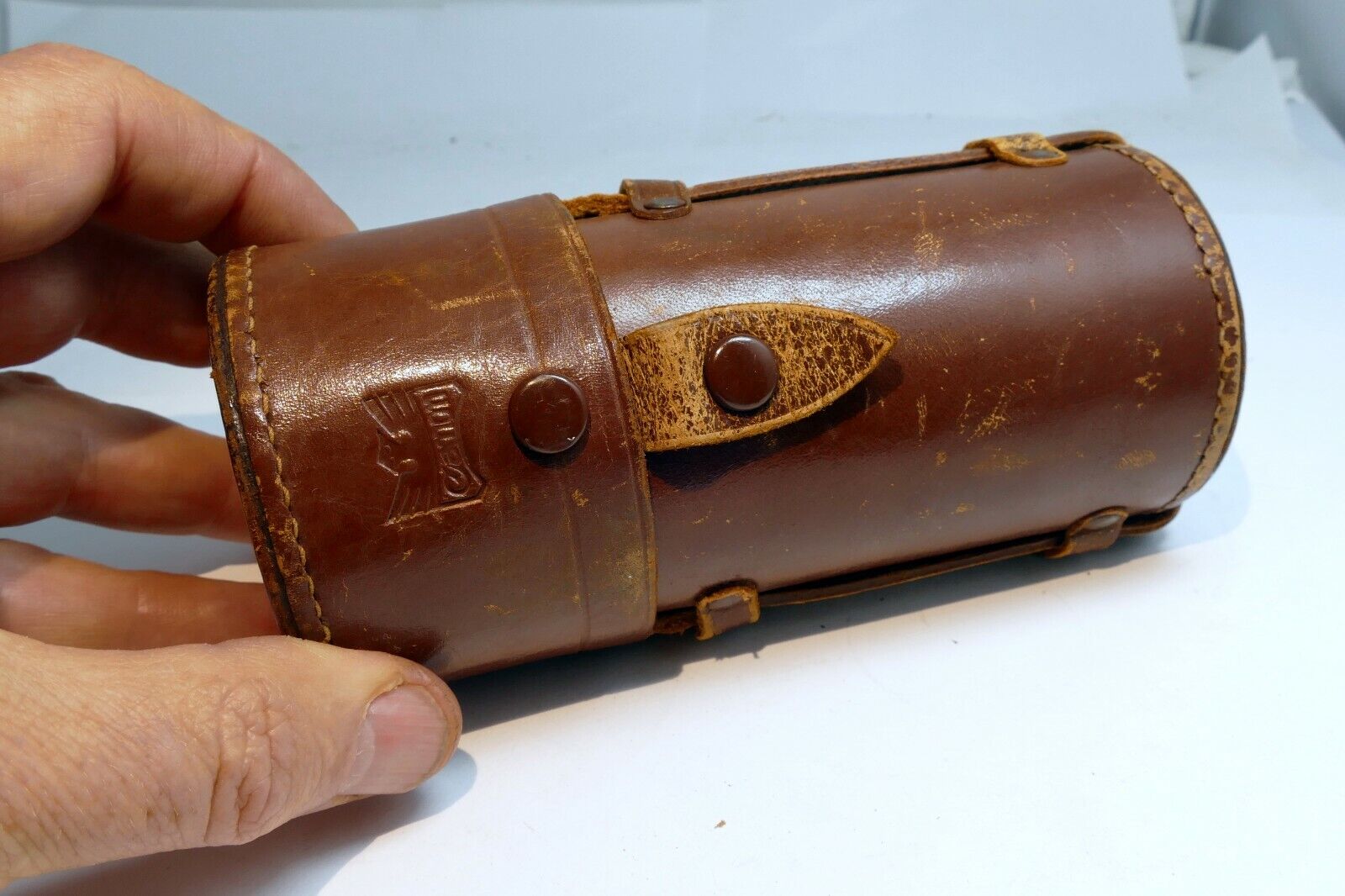 Leather Case Canon for 85mm f1.9 f2 L39  Lens rangefinder Serenar w/ strap