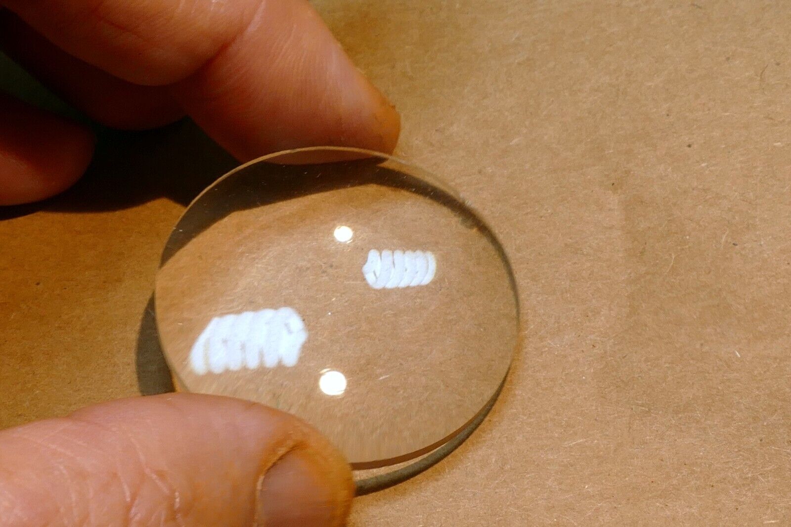 1.6" Diameter 0.3" thick Optical Glass Convex for microscope