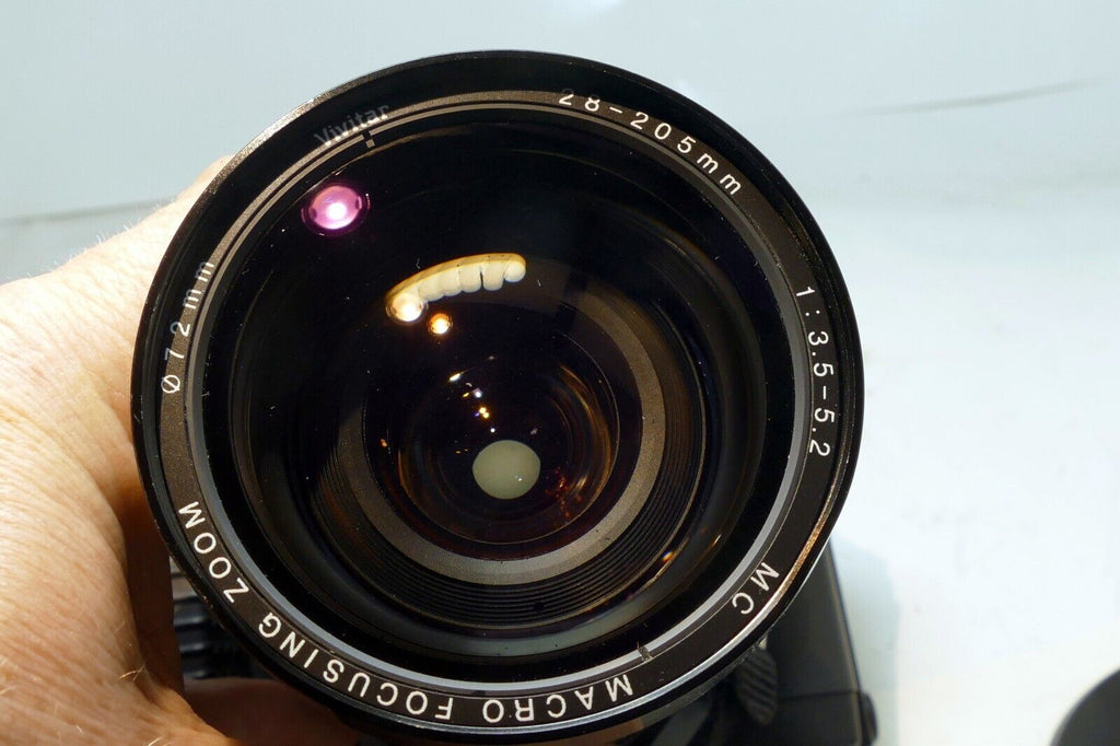 Canon T50 35mm SLR Film Camera with FREE Vivitar 28-205mm FD lens - camera works