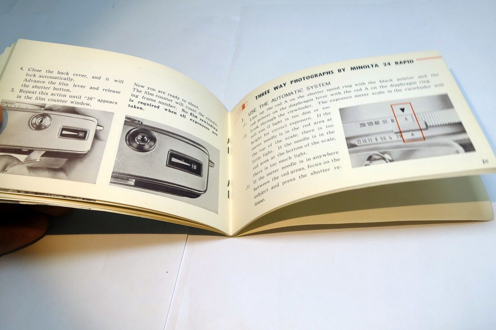 Minolta 24 Rapid  rangefinder Camera  Instruction Owners Manual  Guide English E