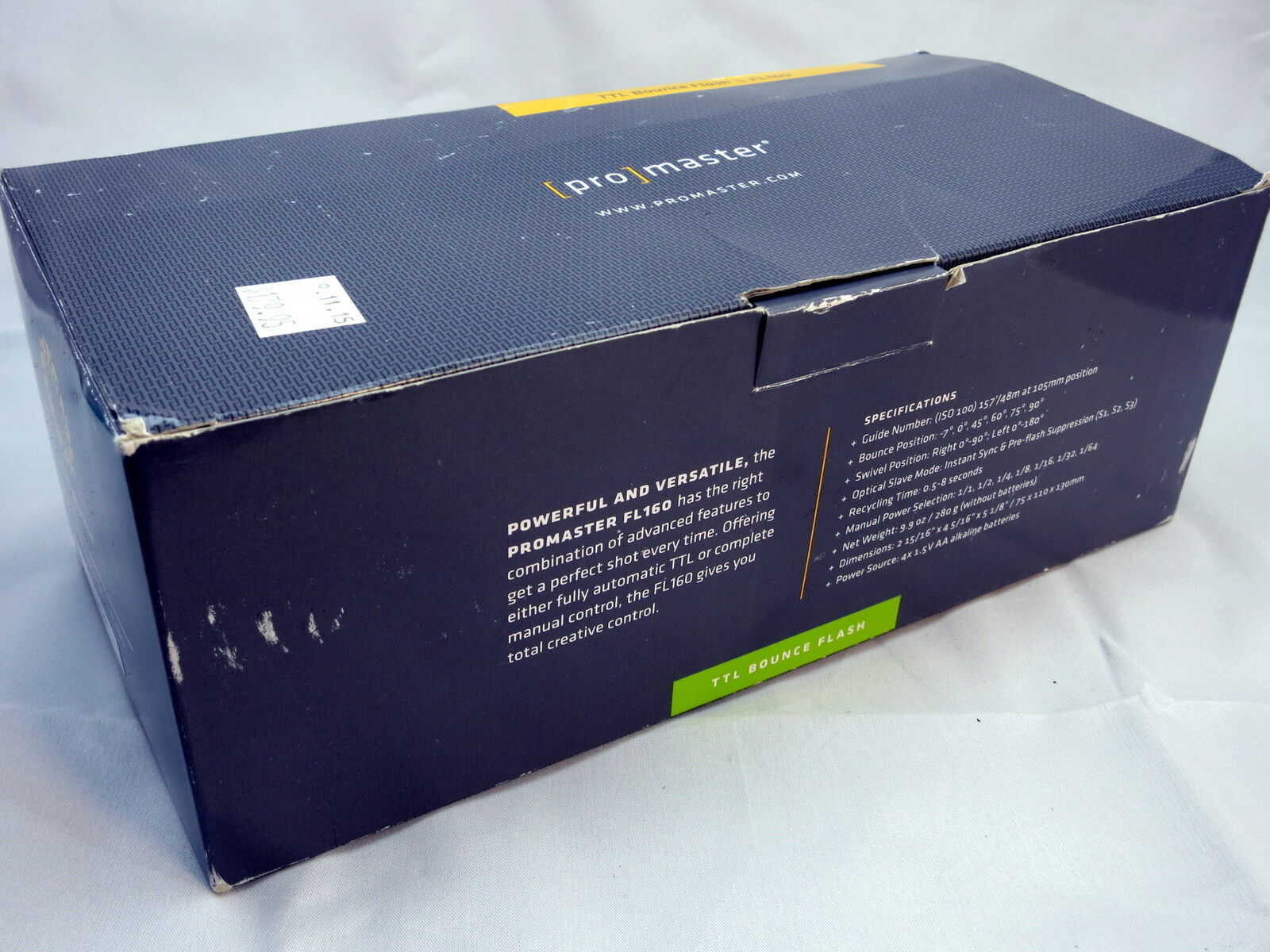 Empty  BOX only for Promaster FL160 TTL Bounce Flash