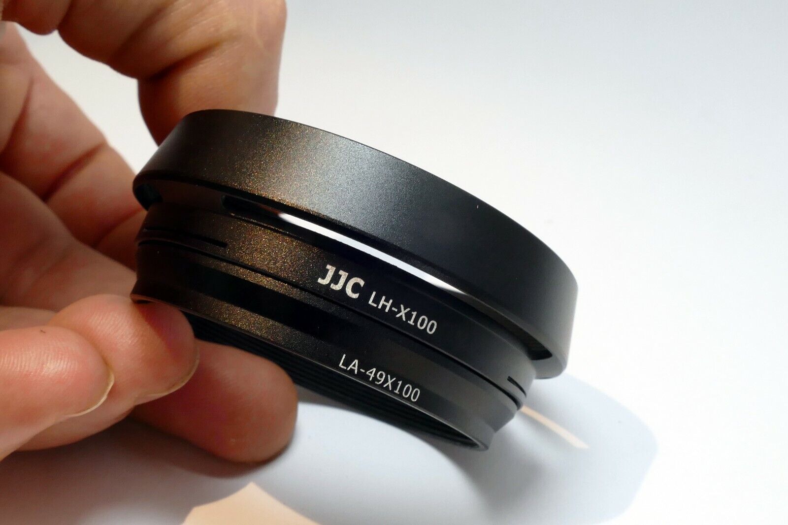 JJC LH-X100 Black Plastic Hood Fujinon Fujifilm X100 camera w/ 49X100 ring