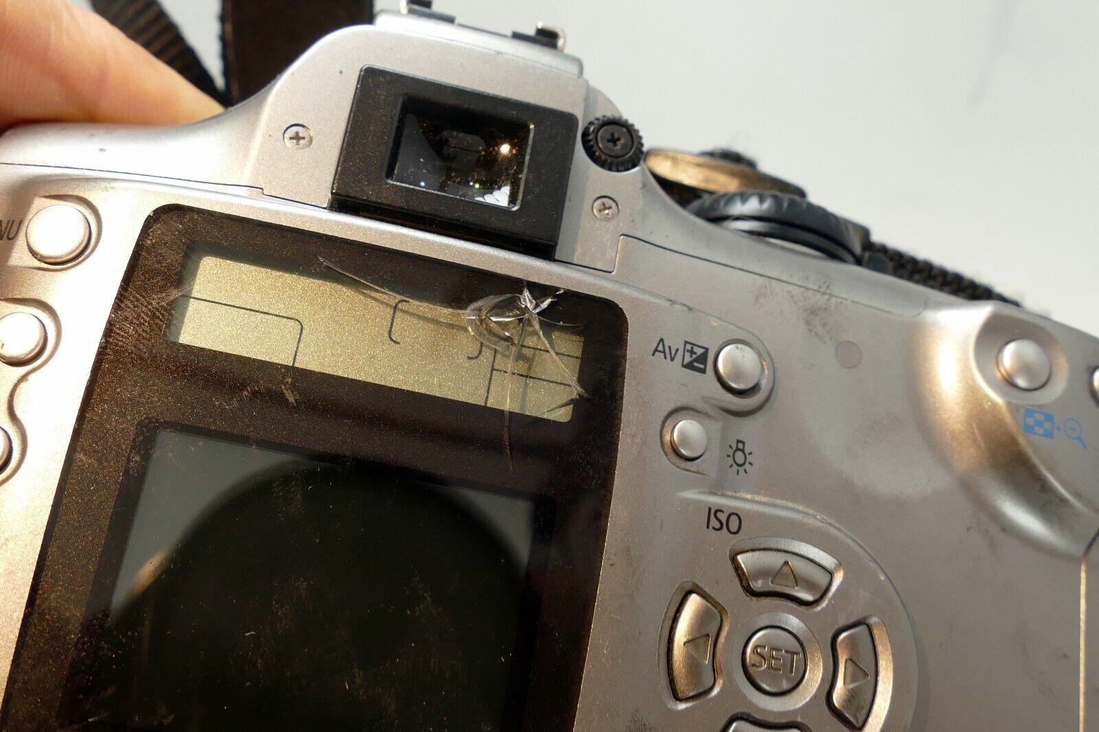 Canon EOS 300D 6MP Digital REBEL SLR Camera - works, but LCD cracked