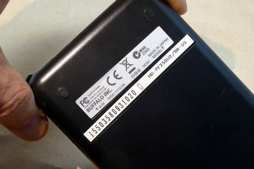 HD-PF250U2/BK-US BUFFALO 250GB MINISTATION EXTERNAL HARD - missing Power adapter