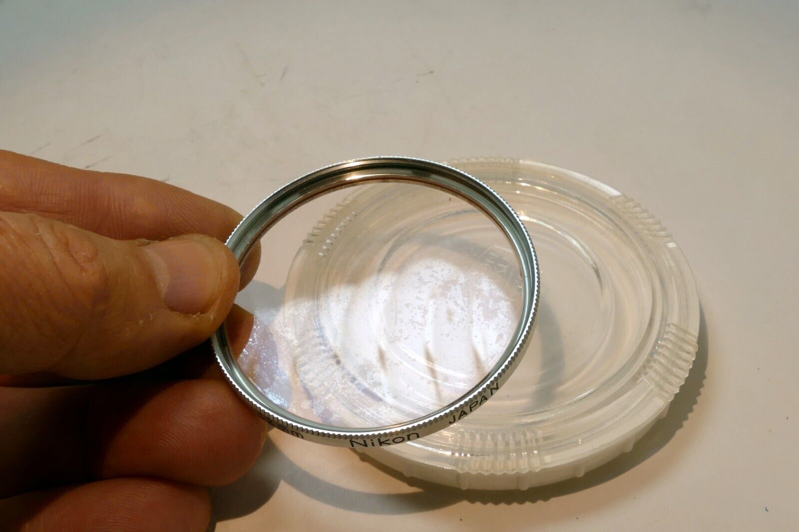 Nikon L1A 52mm Skylight Sky filter with damaged coating Nippon Kogaku Tokyo