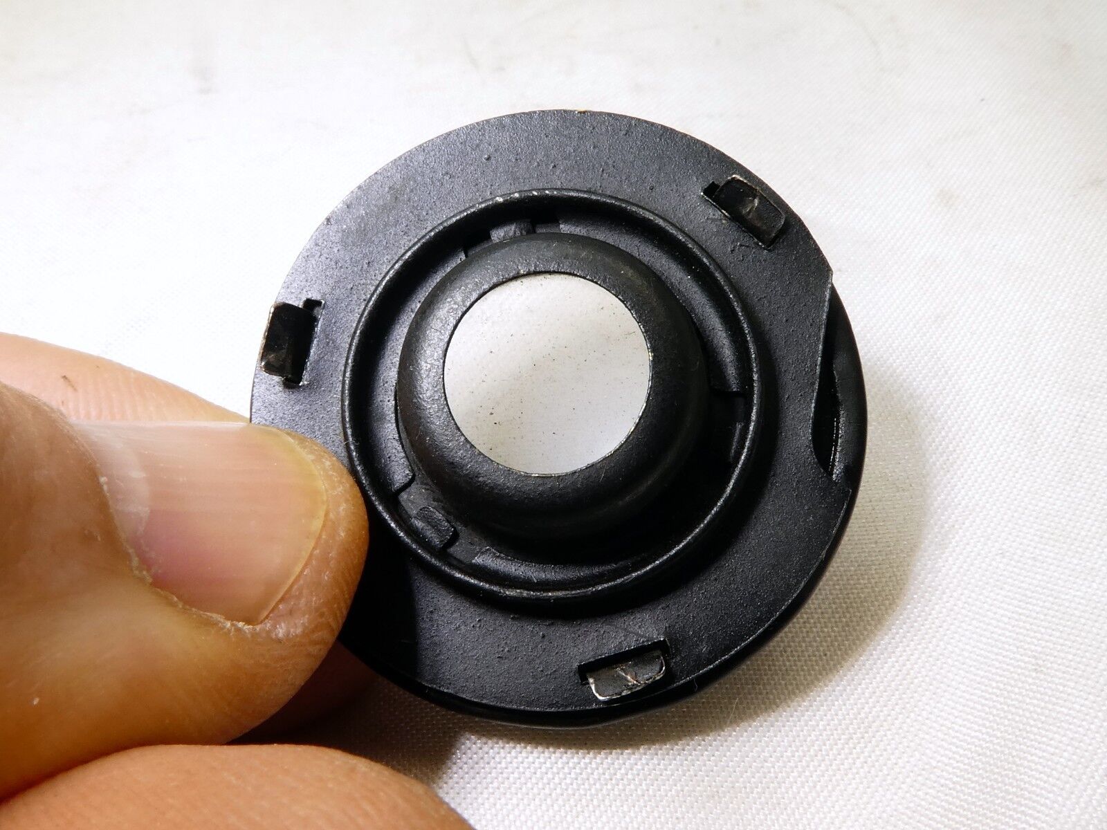 Rear lens filter with metal ring