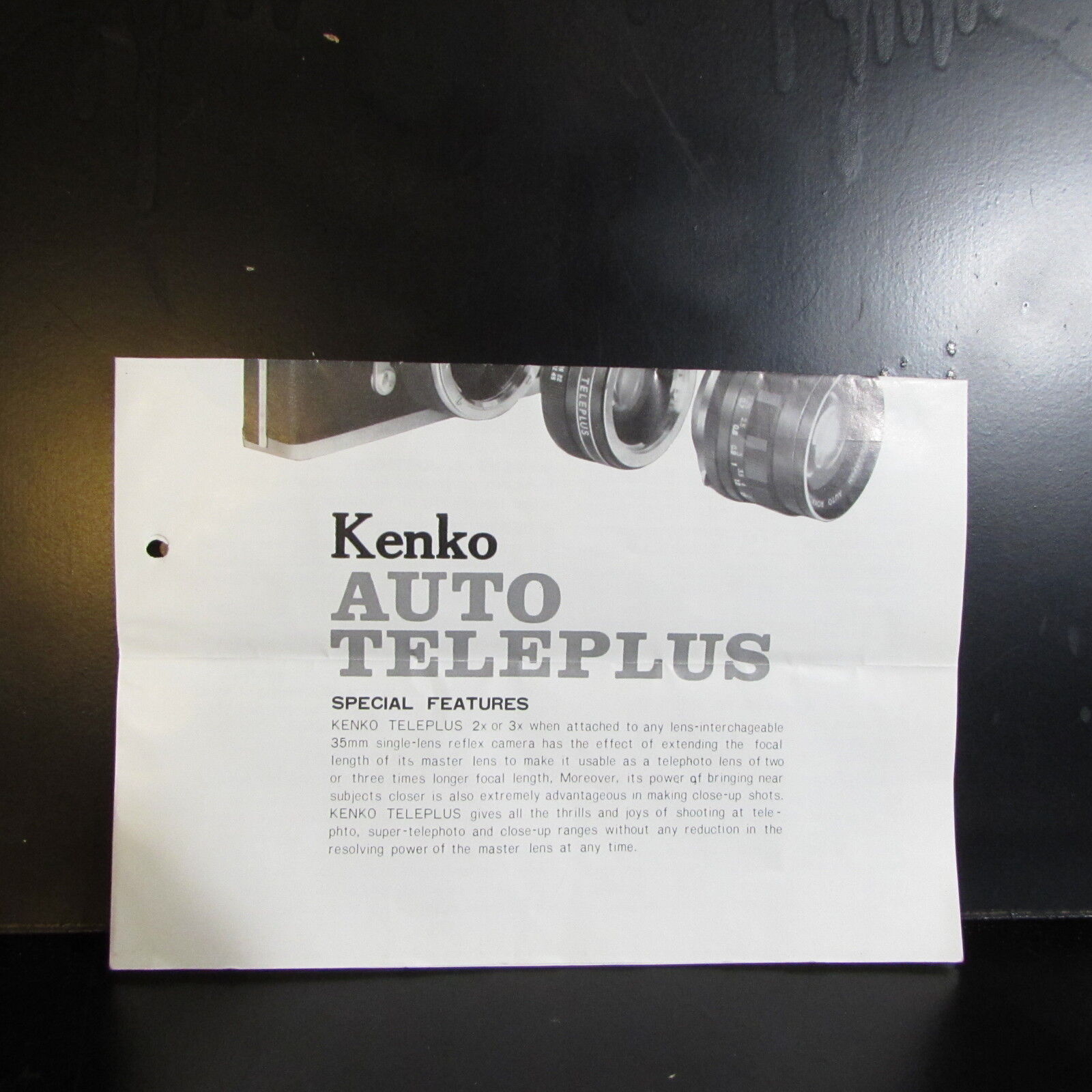 Kenko Auto Teleplus M42 Teleconverter lens Brochure Guide 1970's  O401515