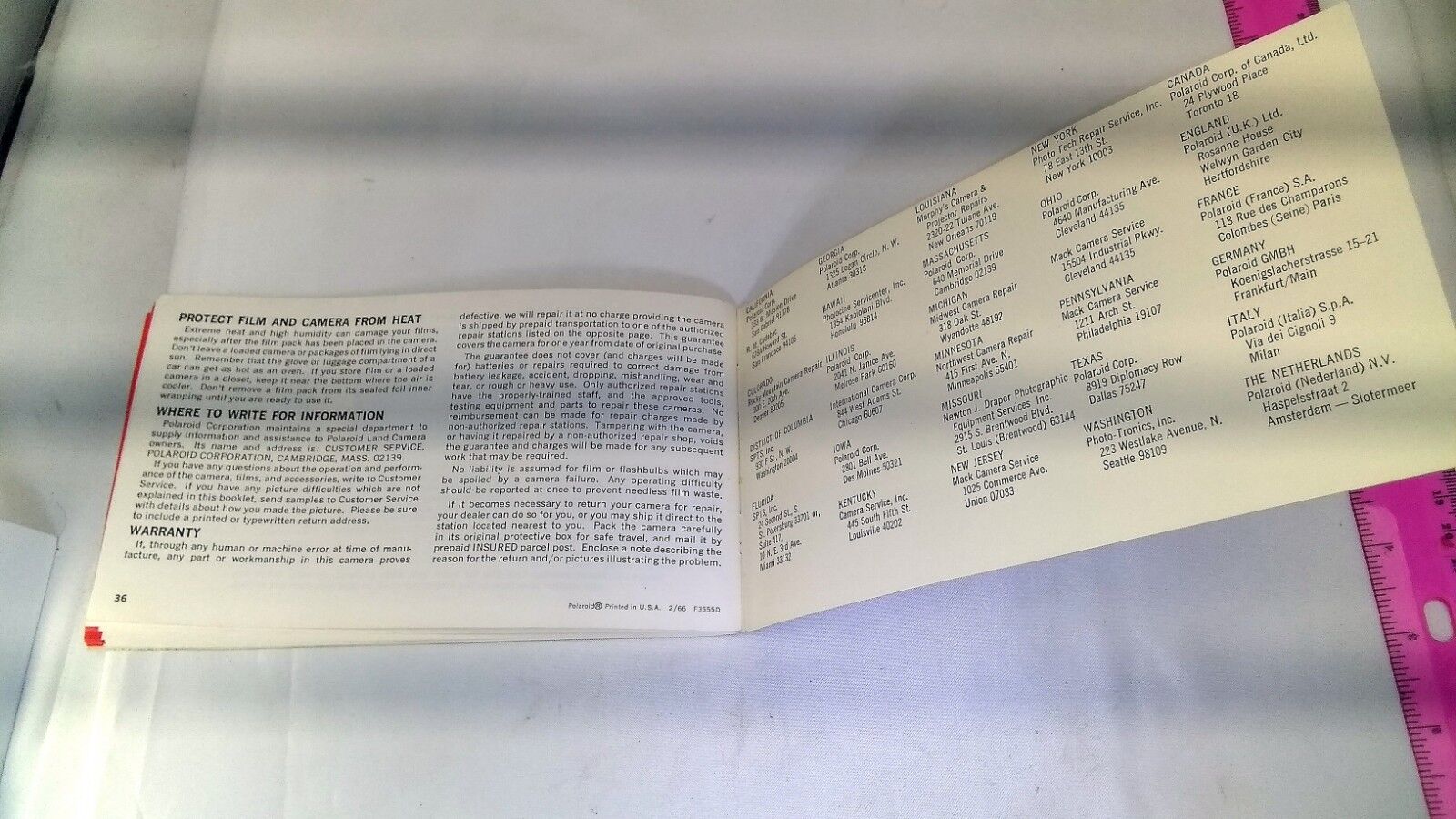 Polaroid Automatic 104 Land Camera Instruction Guide Manual English
