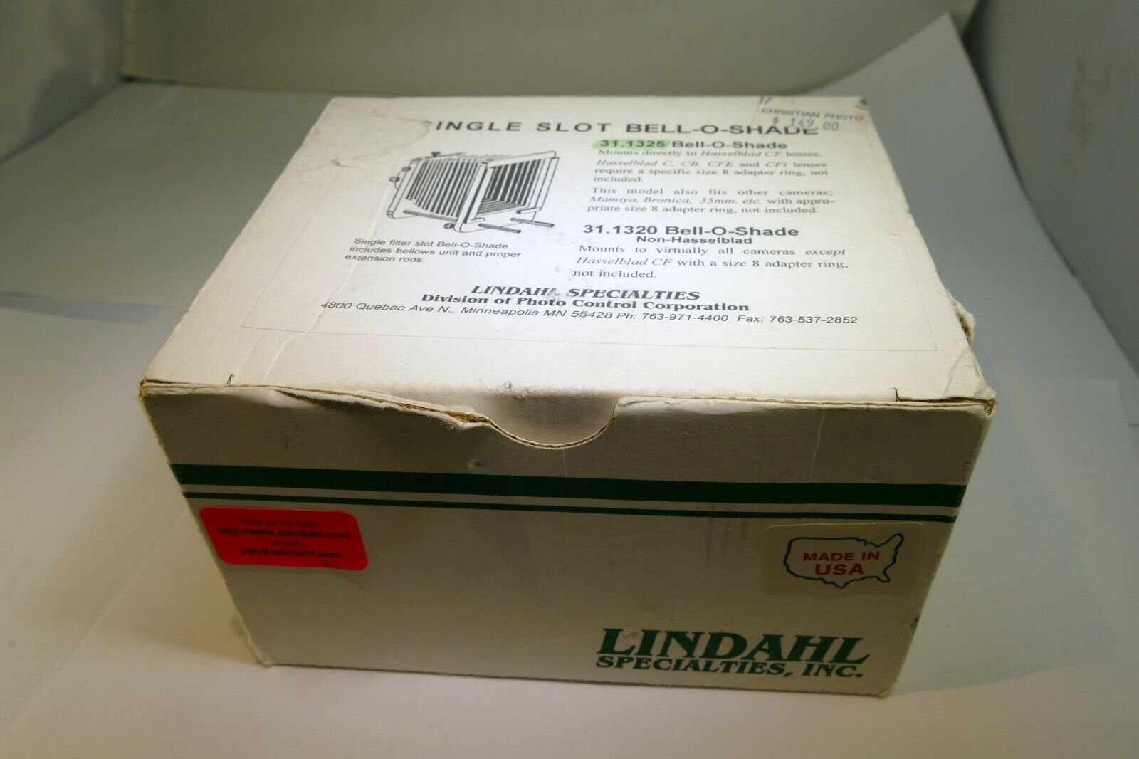 Lindahl Bellows lens Hood 31.1325 Bell-O-Shade Single slot CF B60 Hasselblad