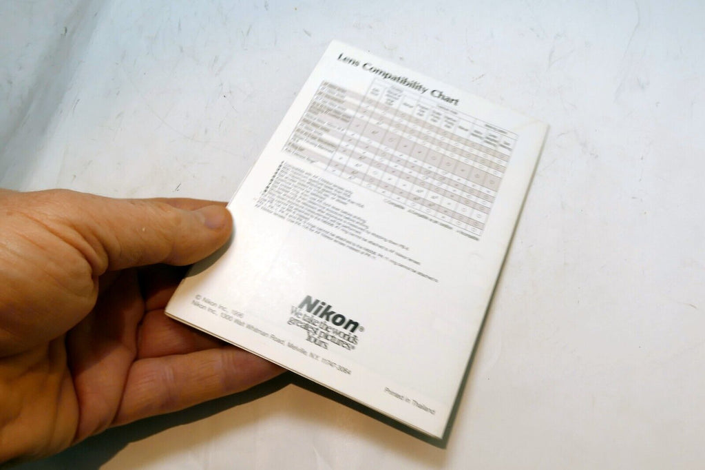 Nikon F N6006 Camera System Information Brochure accessory list  1996