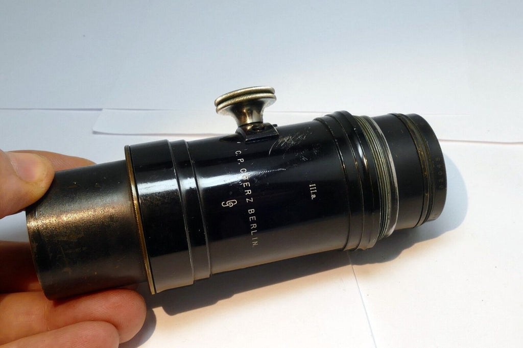 Goerz Berlin 60mm Tele Lens brass lens with focusing tube IIIa