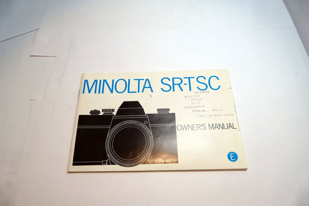 Minolta Camera SRT SC SR-TSC  Owner's Manual Guide instructions English En