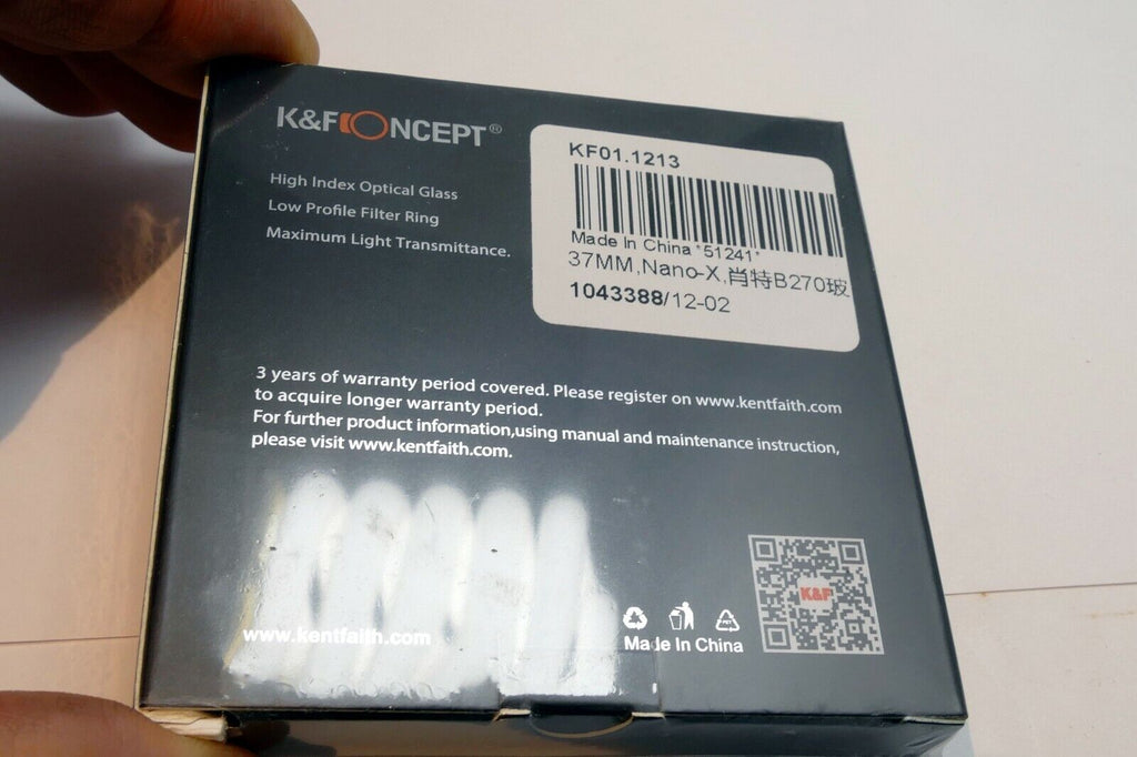 37mm K&F Nano X CP-L Lens Filter Circular Polarizer new