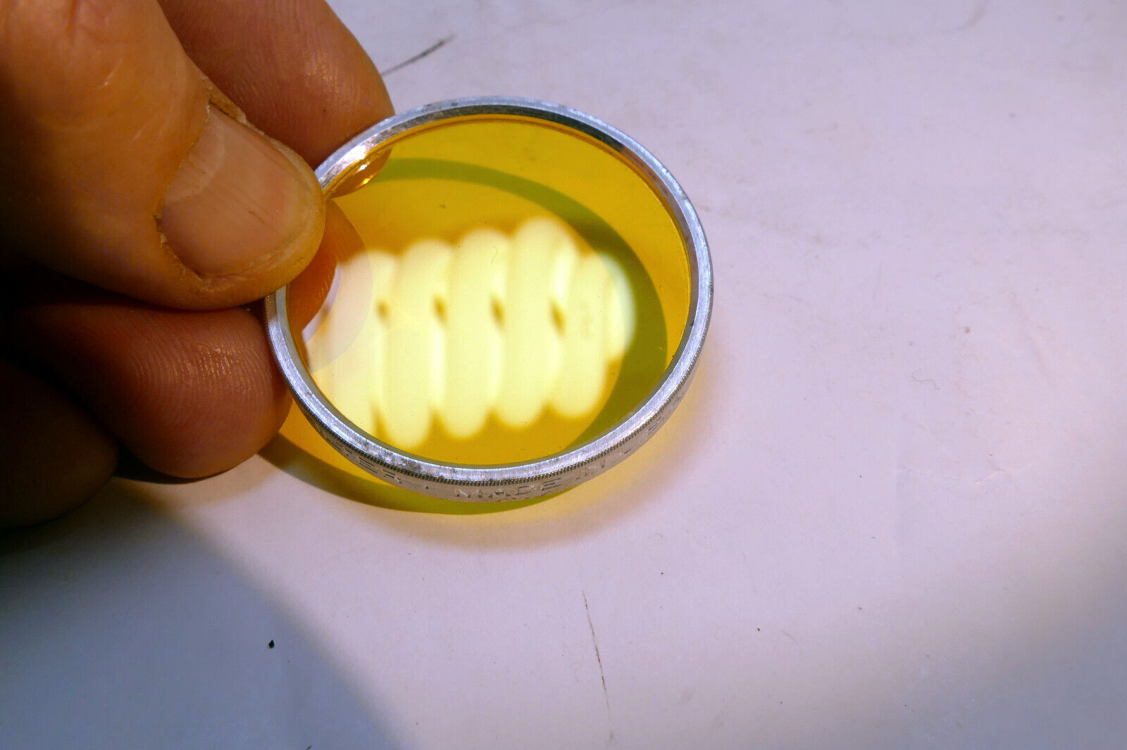 ARGUS Yellow 2 Filter series 6 VI made in USA LY Optical Glass 41mm