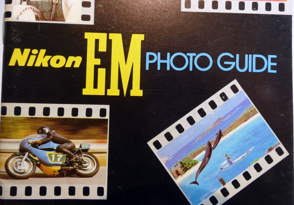 Nikon EM camera Photo Guide System Lens Guide (EN) lenses and flashes MINT