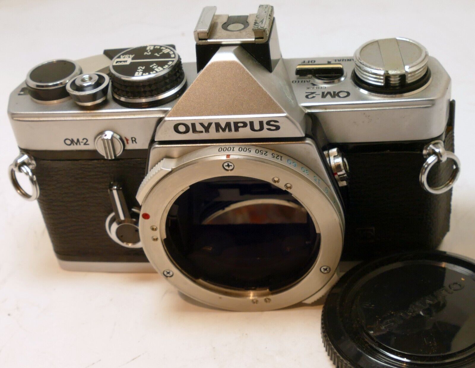 Olympus OM-2 35mm SLR Film Camera Body Only - tested , works good