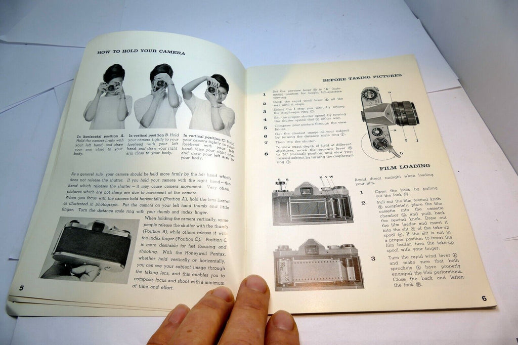 Honeywell Pentax  H3V H1A Operating Manual Guide cameras 1969 English EN