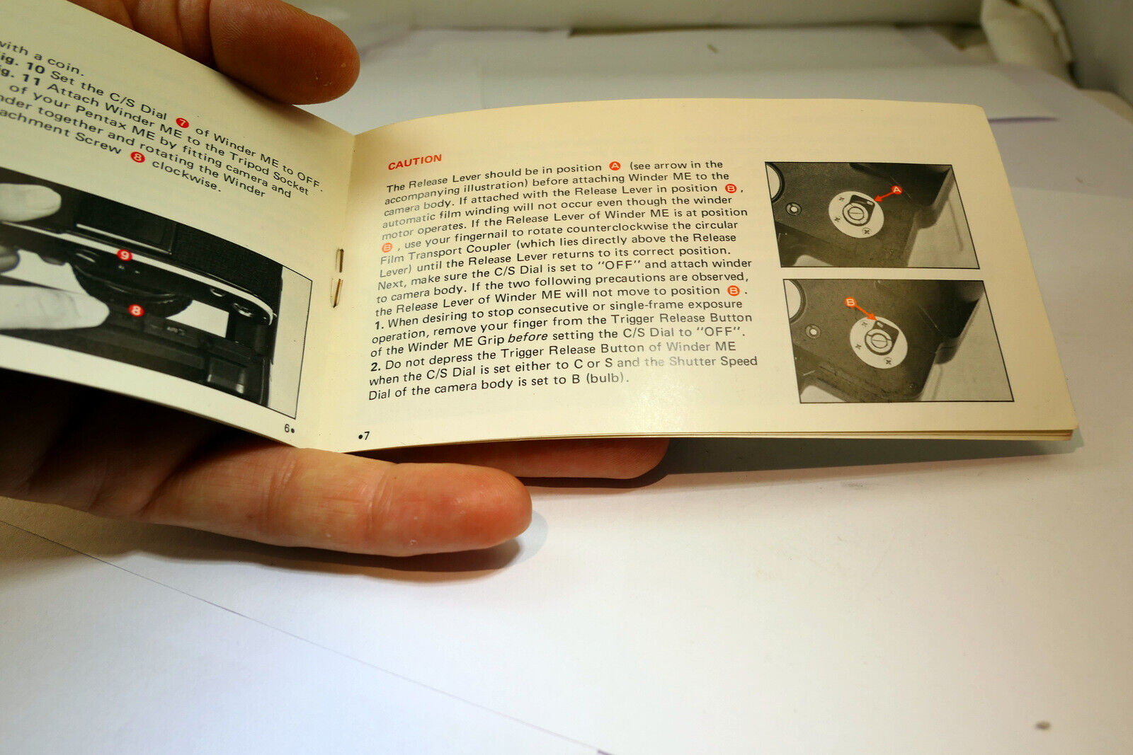 Pentax ME Winder camera Guide Manual Instructions 1976  (EN)