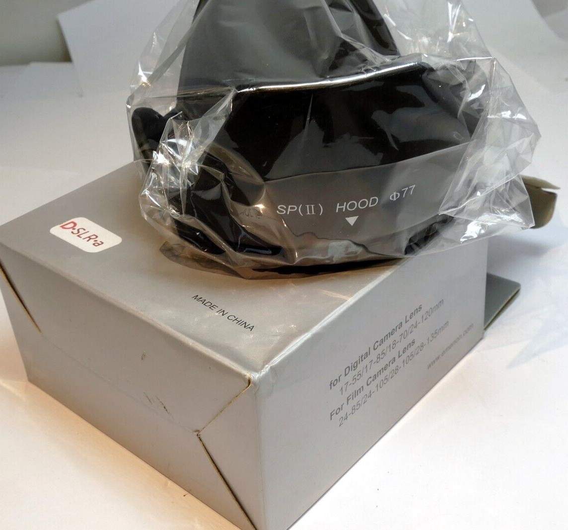 77mm Lens Hood Shade threaded plastic petal shaped  for  17-55mm 17-85mm 24-120m