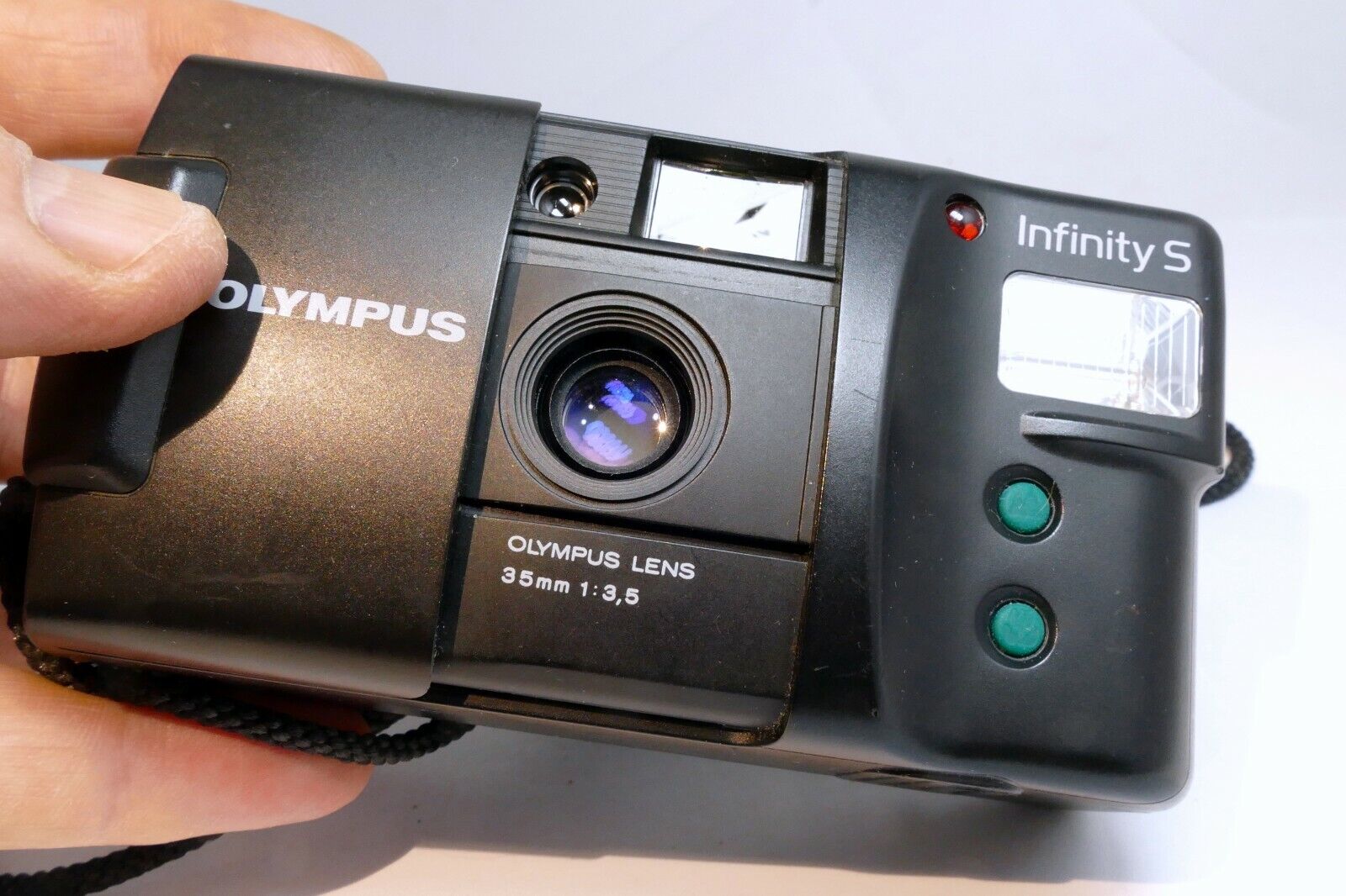 Olympus Inifnity S 35mm camera w/ 35mm f3.5 lens -  for parts AS IS
