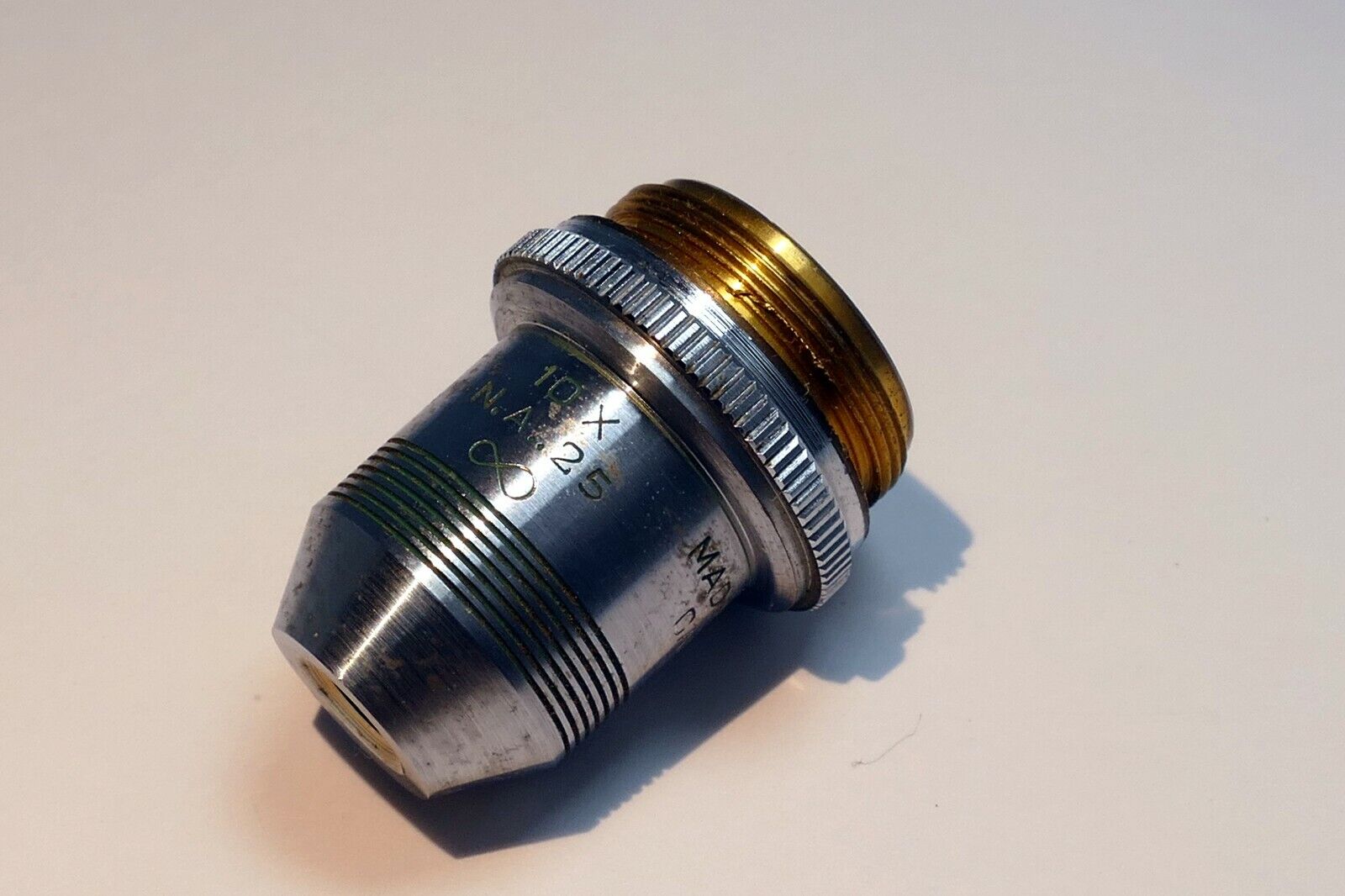 AO Spencer 10X NA 0.25 Microscope Objective Lens 10X American Optical USA