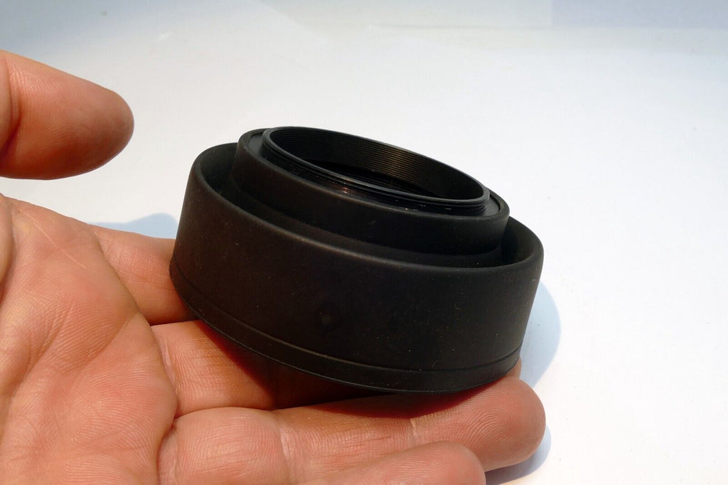 49mm Rubber Lens Hood Shade vintage wide angle telephoto 3-way double threaded