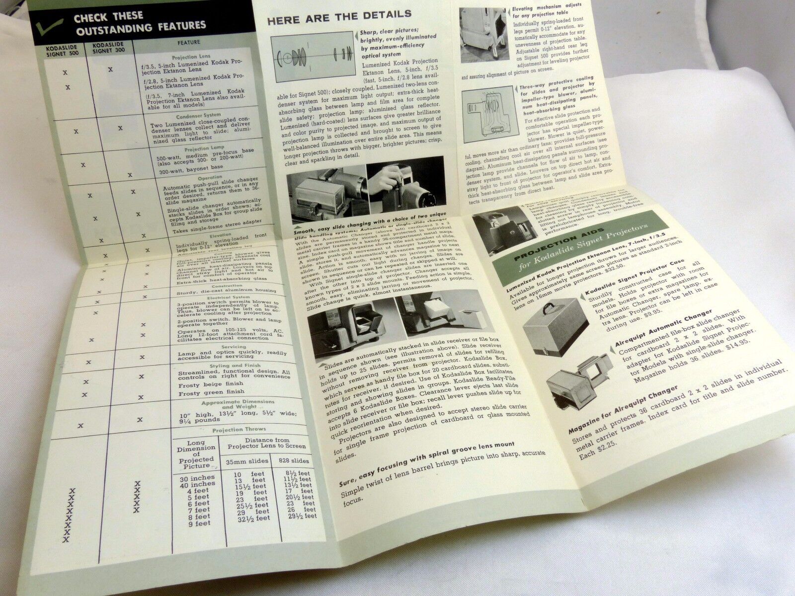 bell & Howell Color Slide Projectors Brochure price list (EN) English 1958