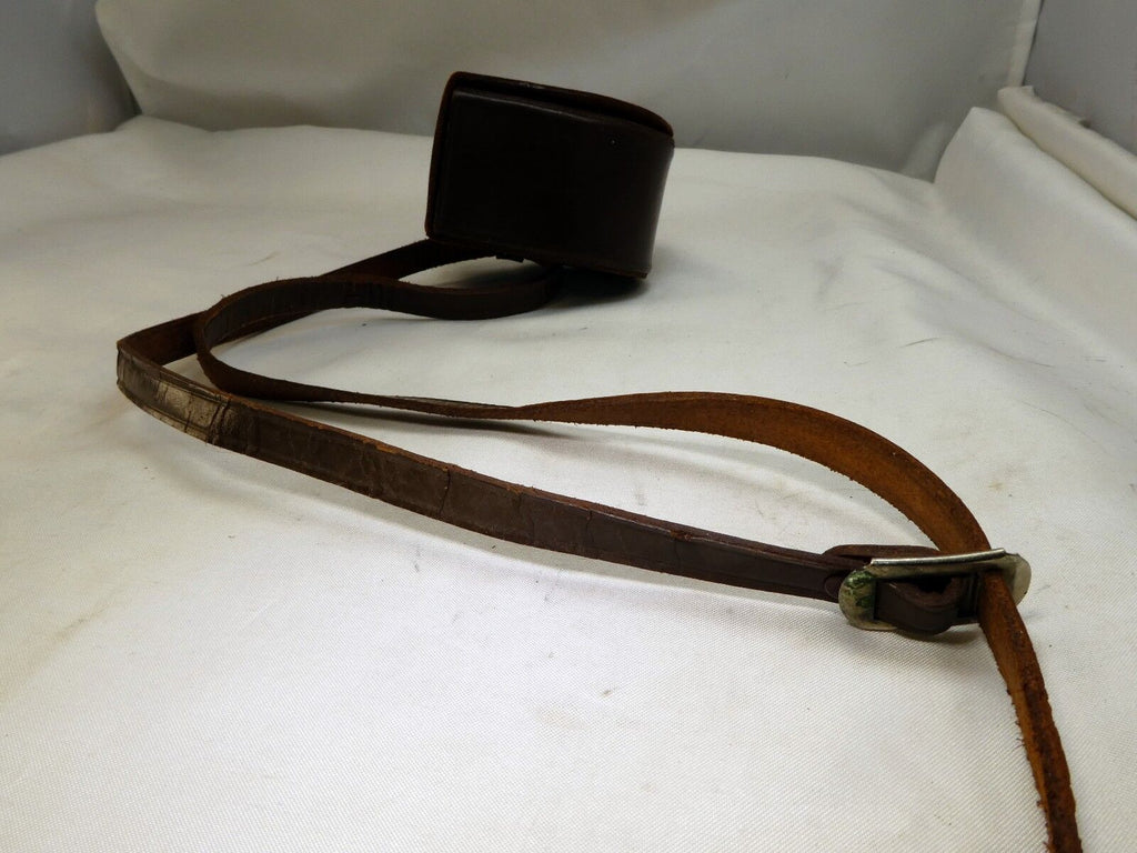 Case for Lens Hood Shade Minolta Rangefinder Leather With Strap Rokkor 2X3X3" 