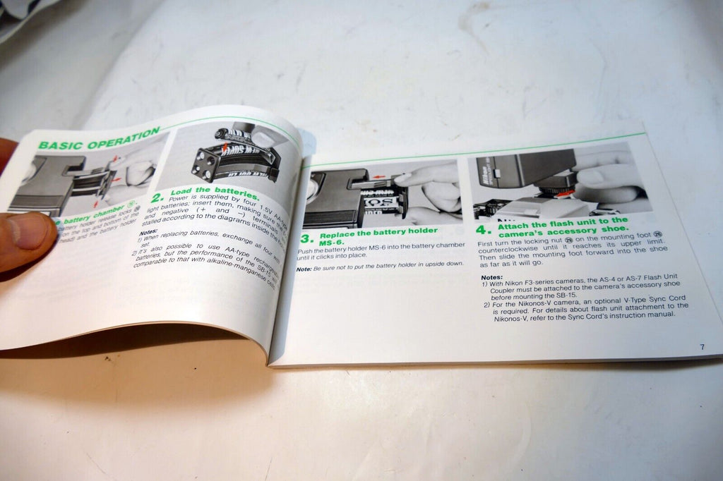 Nikon SB-15 Flash INSTRUCTION manual GUIDE English EN