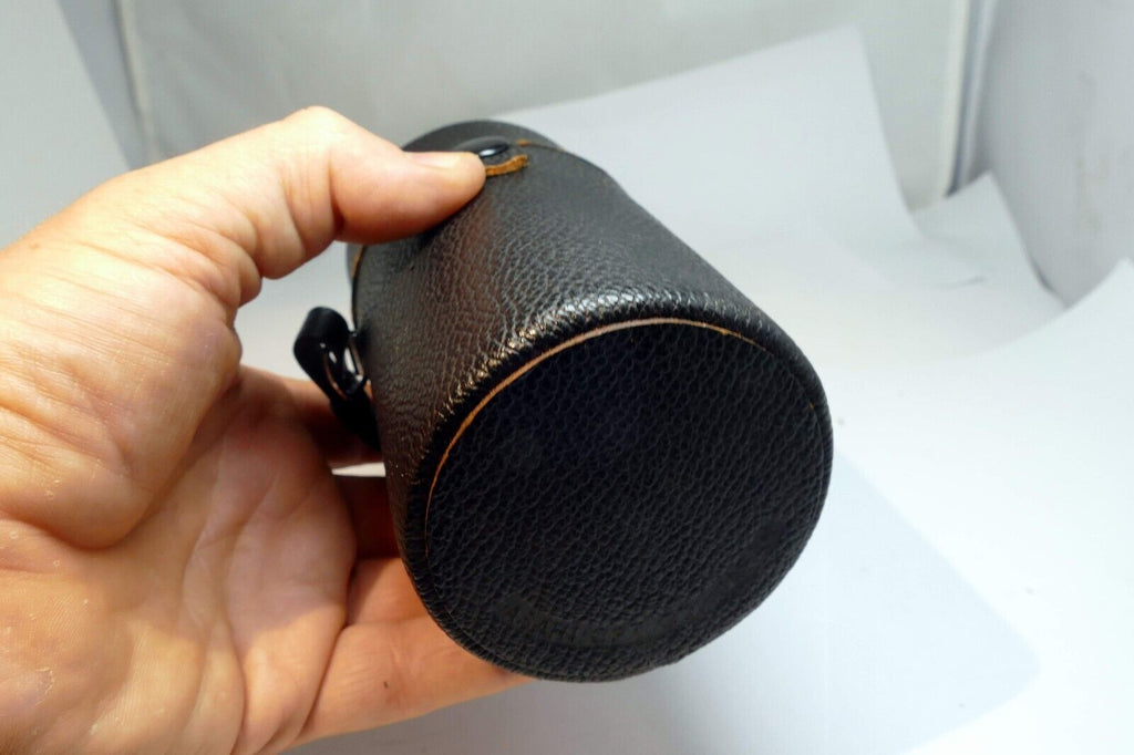 Pentax Takumar hard Lens Case 135mm f3.5 SMC  Super M42 - green liner  w/ strap