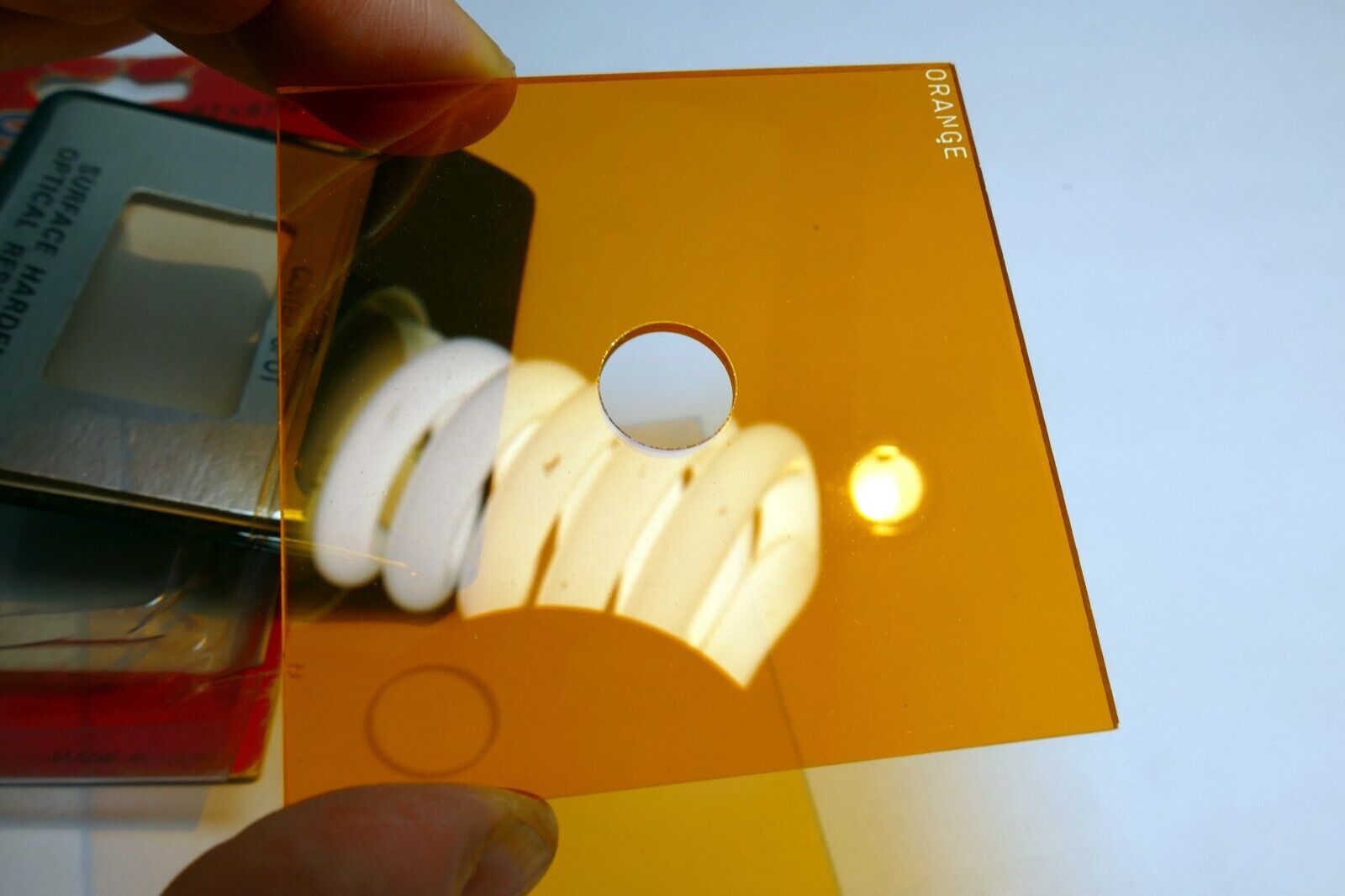 Orange SQF-360 Amber Center Spot  Filter 67X67mm square drop in for Cokin A S