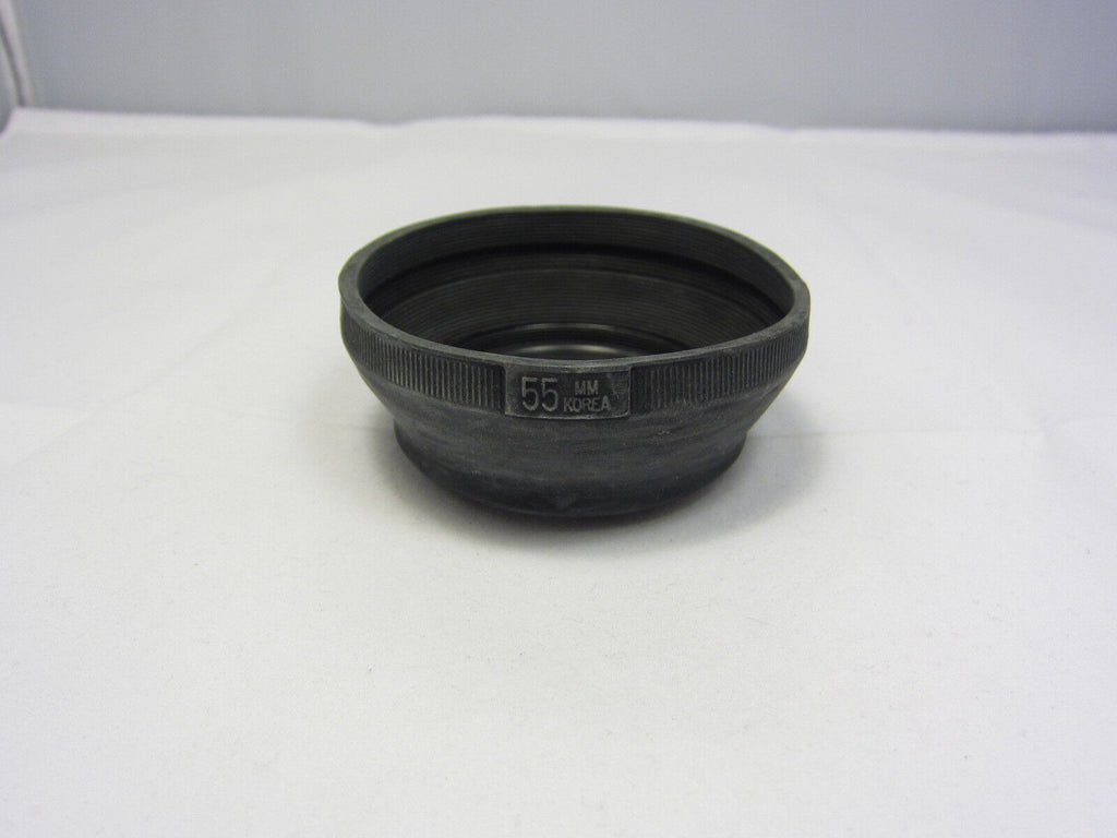 Used Unknown Brand 55mm Collapsible Rubber Lens Hood Made in Korea N102013
