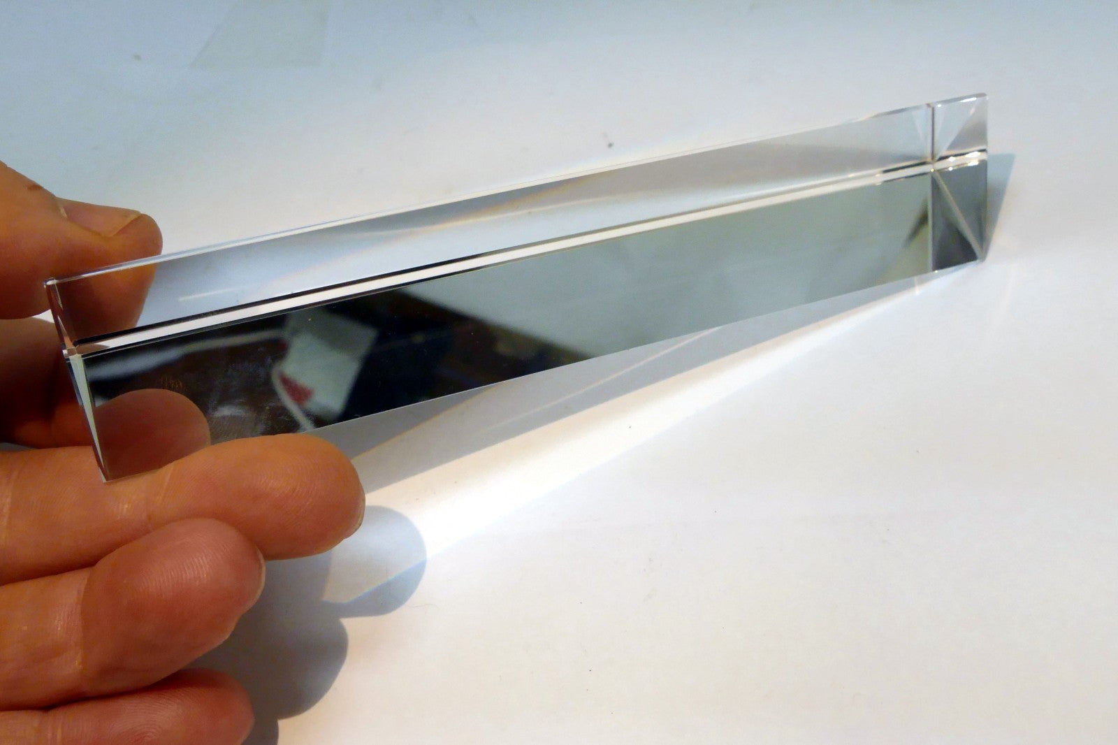 OPTICAL GLASS PRISM OPTICS 1X6" long triangle