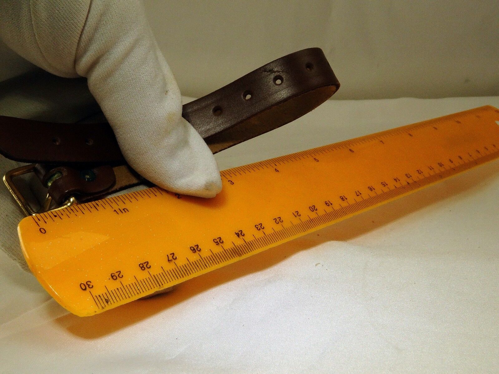 leather camera case strap 11" long  with only one buckle