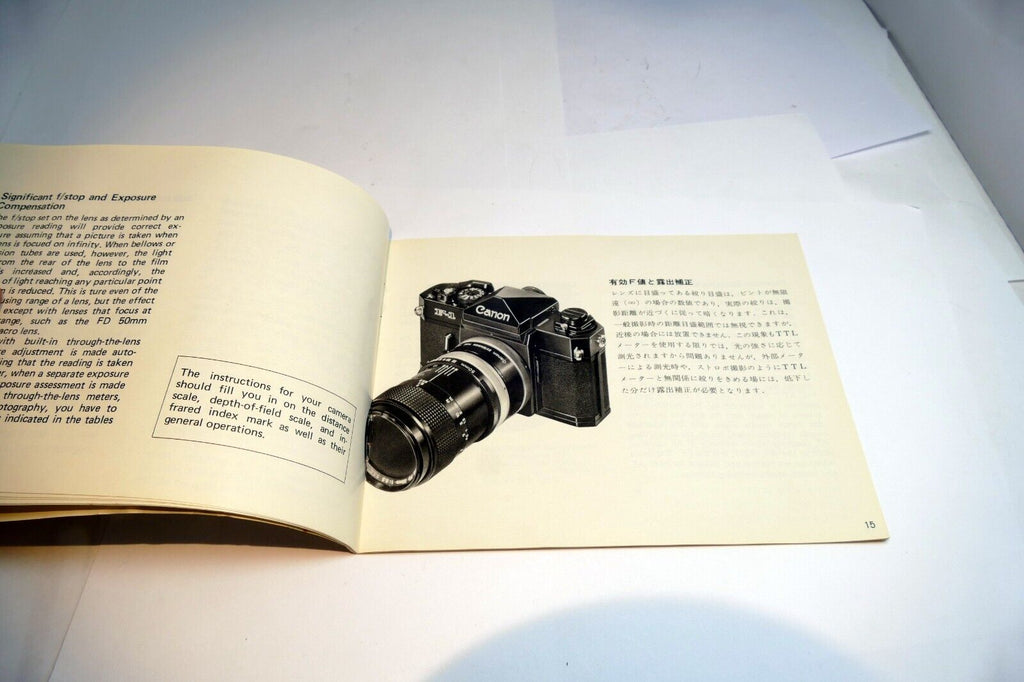 Canon  Macro 55mm f3.5 FD SC SSC Lens Guide Manual  Instructions EN 1978 EN/ JP