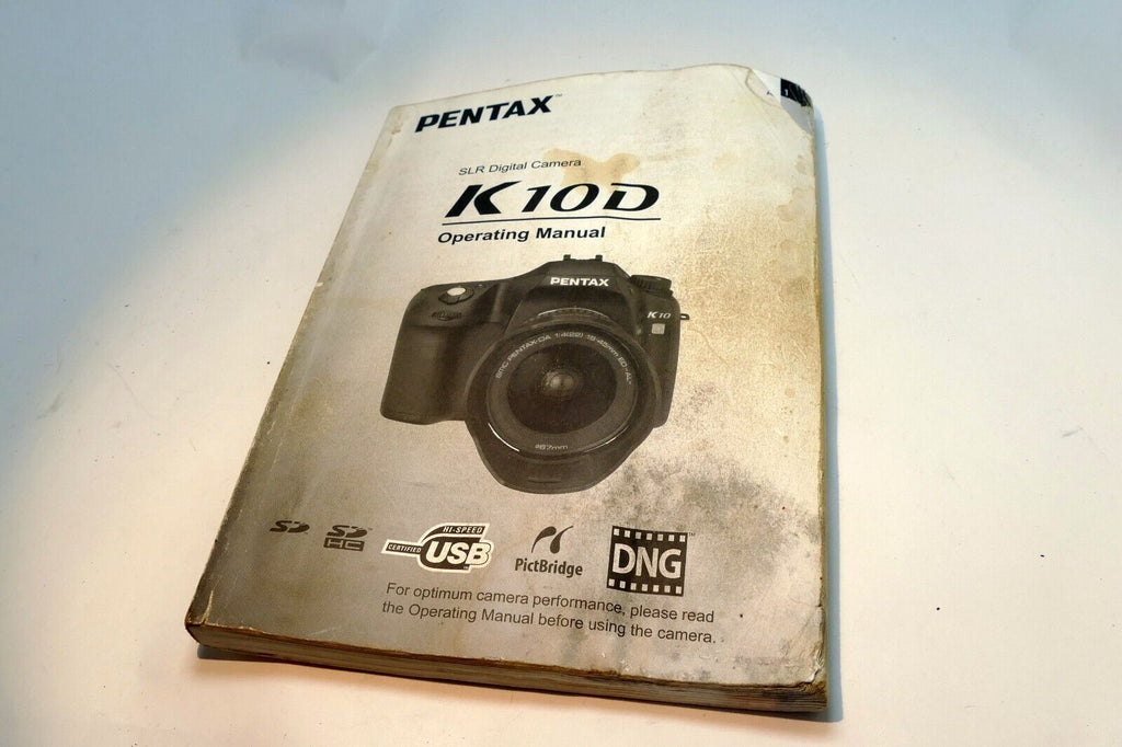 Pentax  K10D Digital Camera Operating Manual Instructions Guide