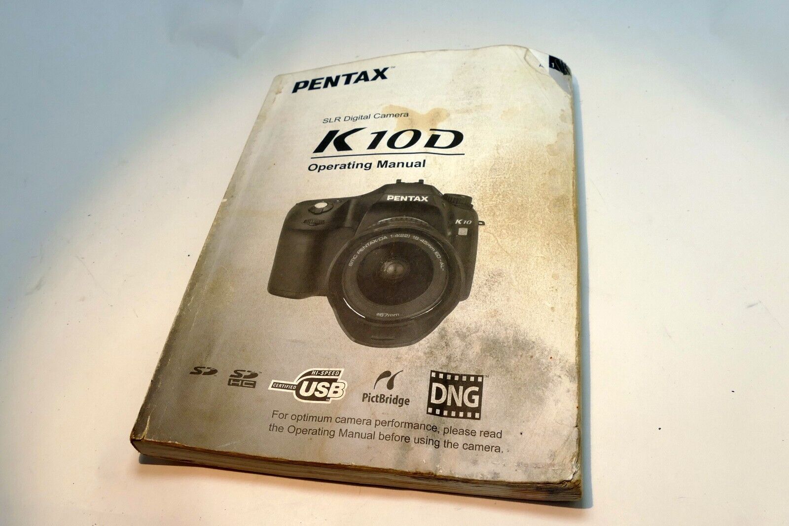 Pentax  K10D Digital Camera Operating Manual Instructions Guide