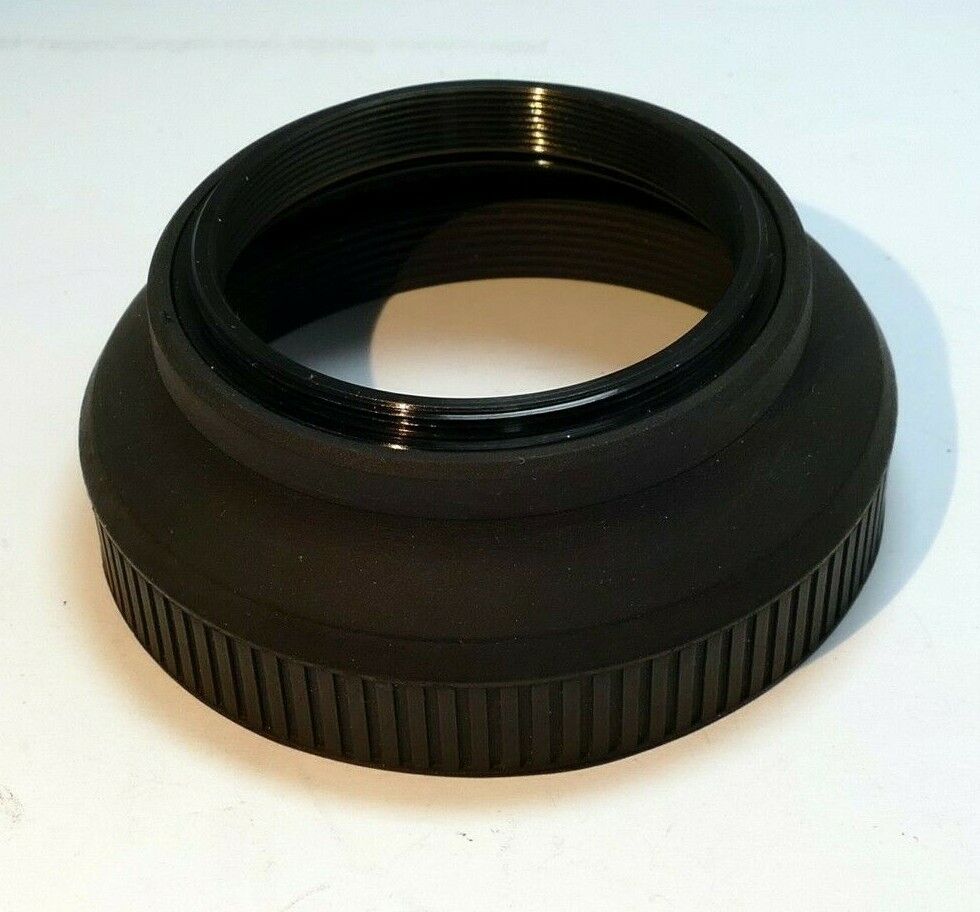 46mm screw in  Rubber Lens Hood Shade collapsible for telephoto 50mm 85mm lenses